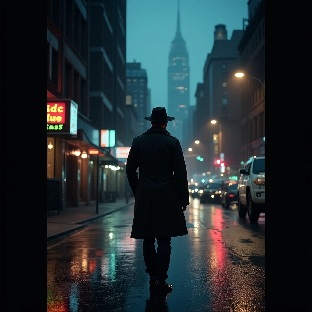 Detective Noir sotto la Pioggia