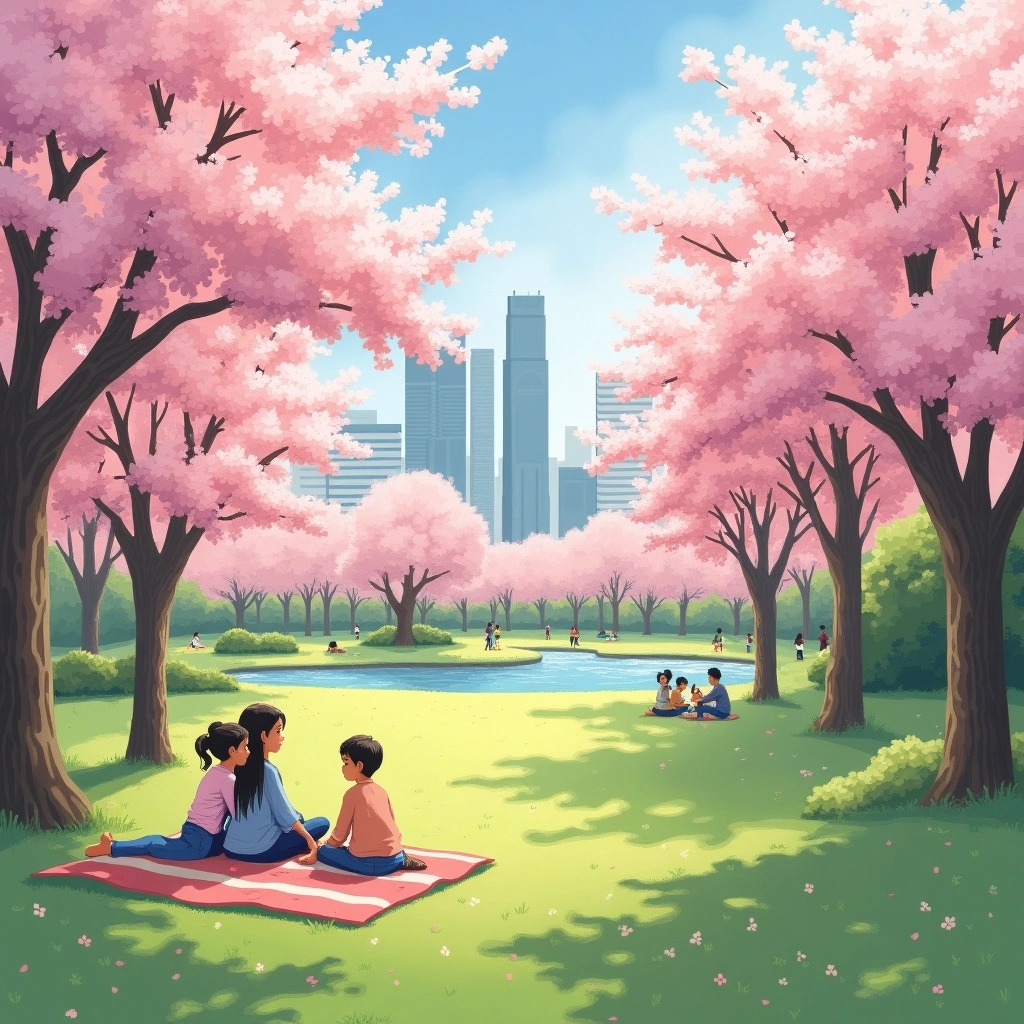 Serenità Primaverile: Parco Cittadino Pastello