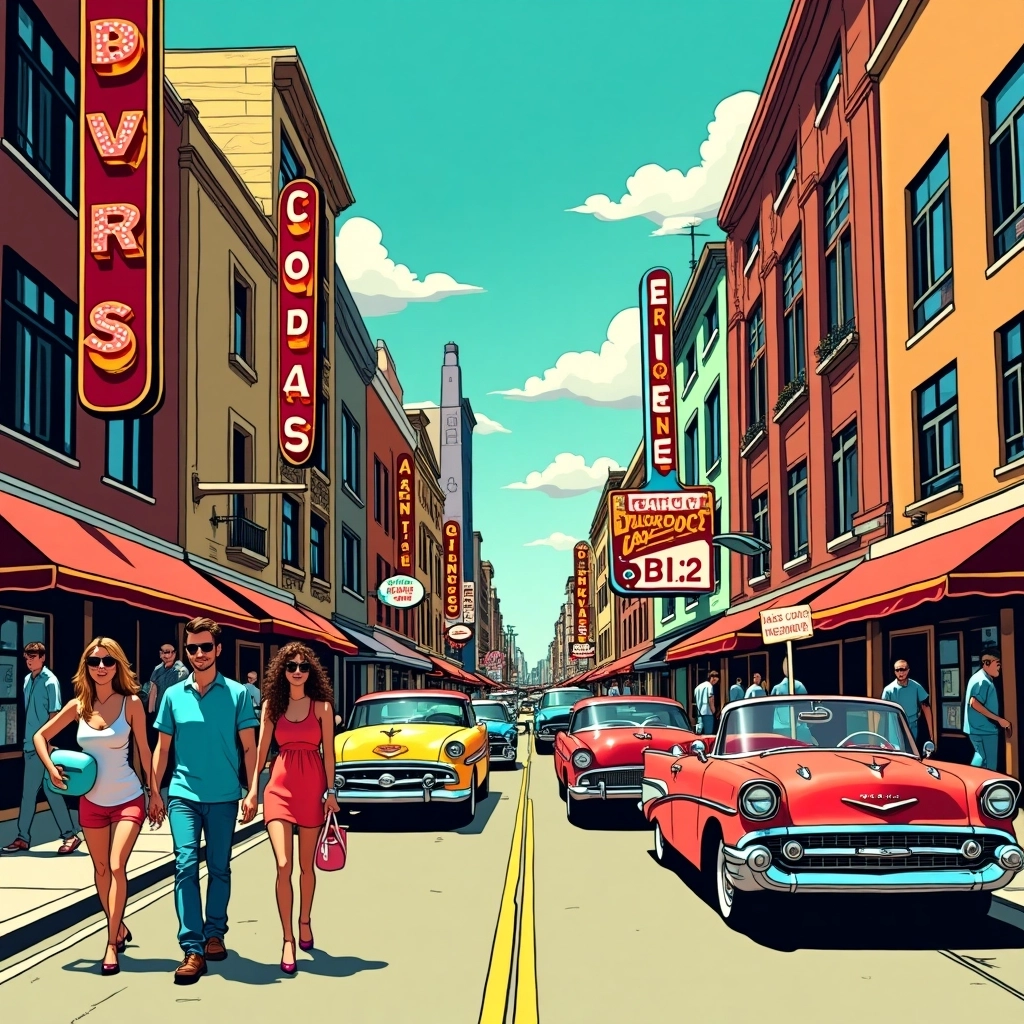 Vita di città Pop Art