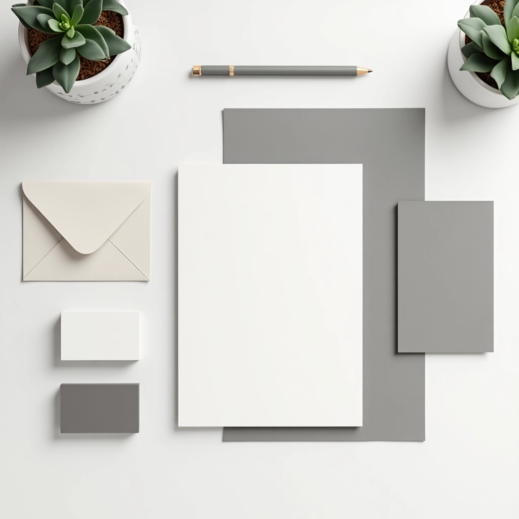 Mockup di Cancelleria Minimalista