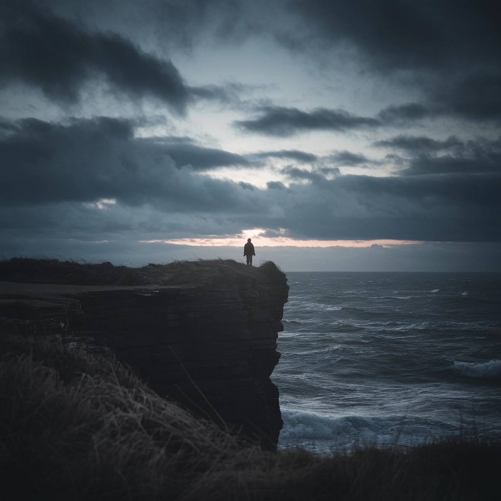 Solitudine Tempestosa sulla Scogliera