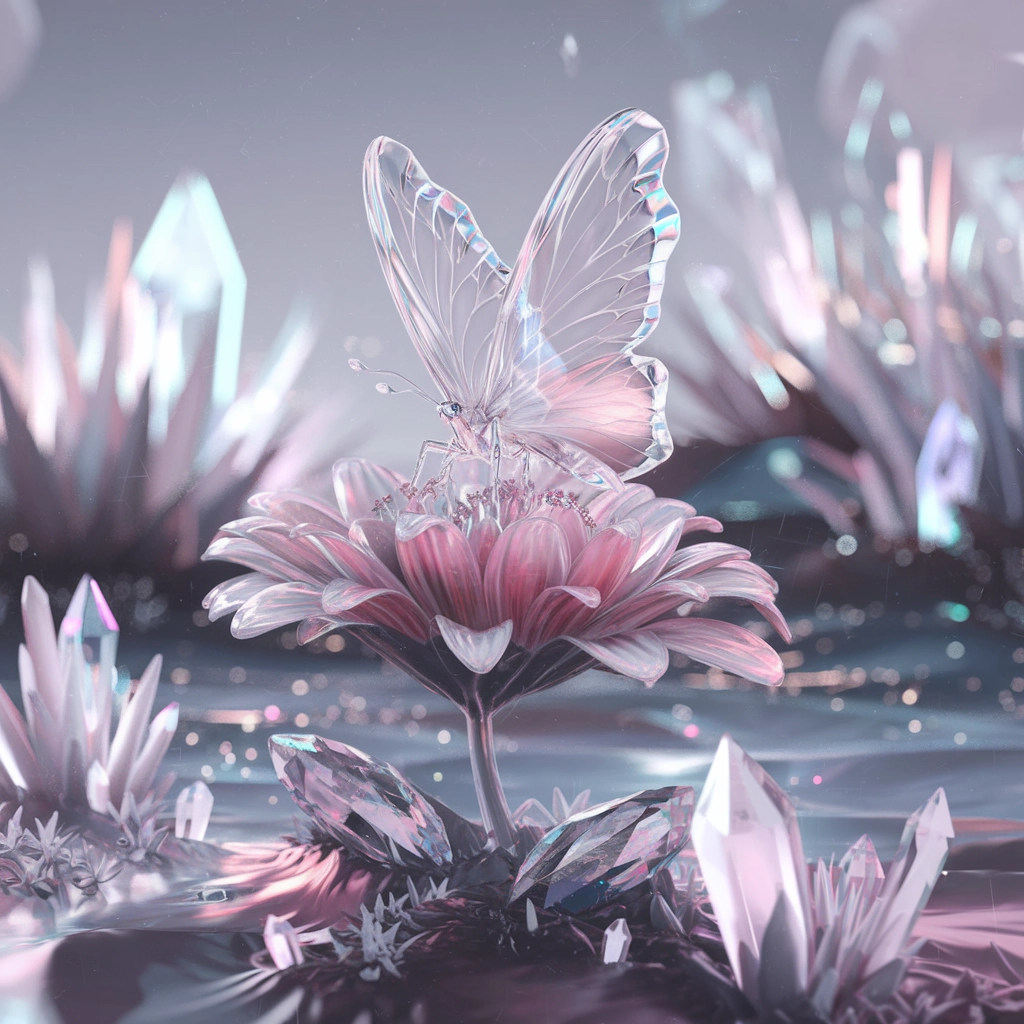 Farfalla di Cristallo in Fiore
