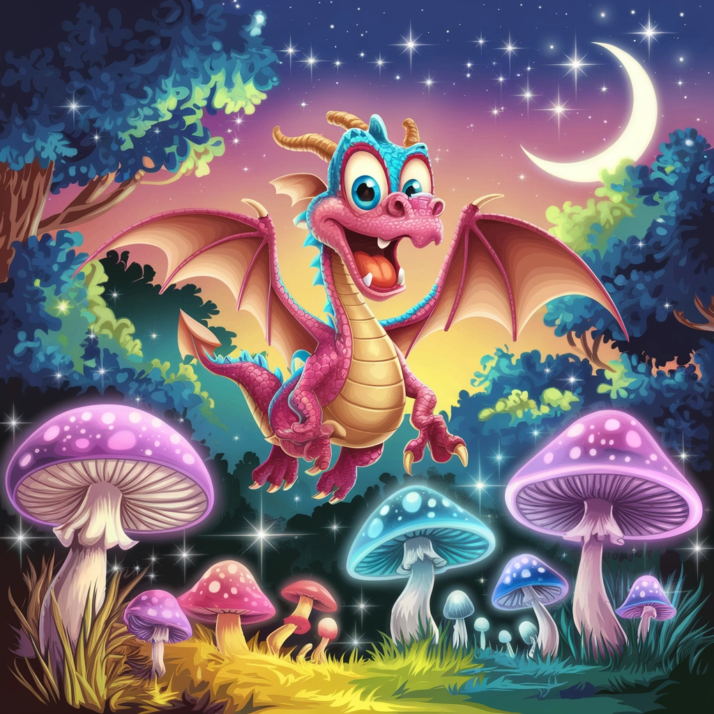 Drago Fantasioso in una Foresta Magica