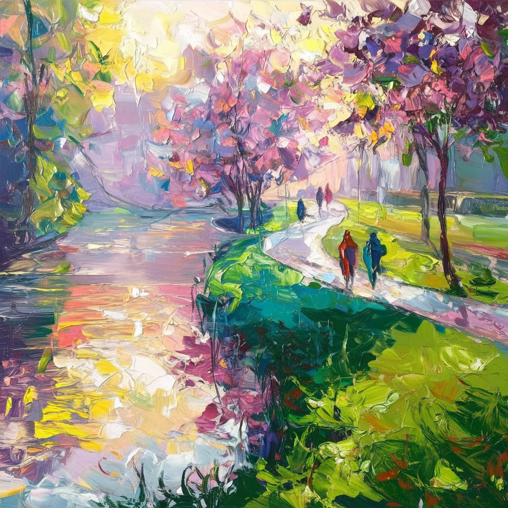 Alba Impressionista al Parco sul Fiume