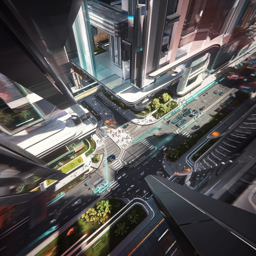 Metropoli Futuristica Isometrica