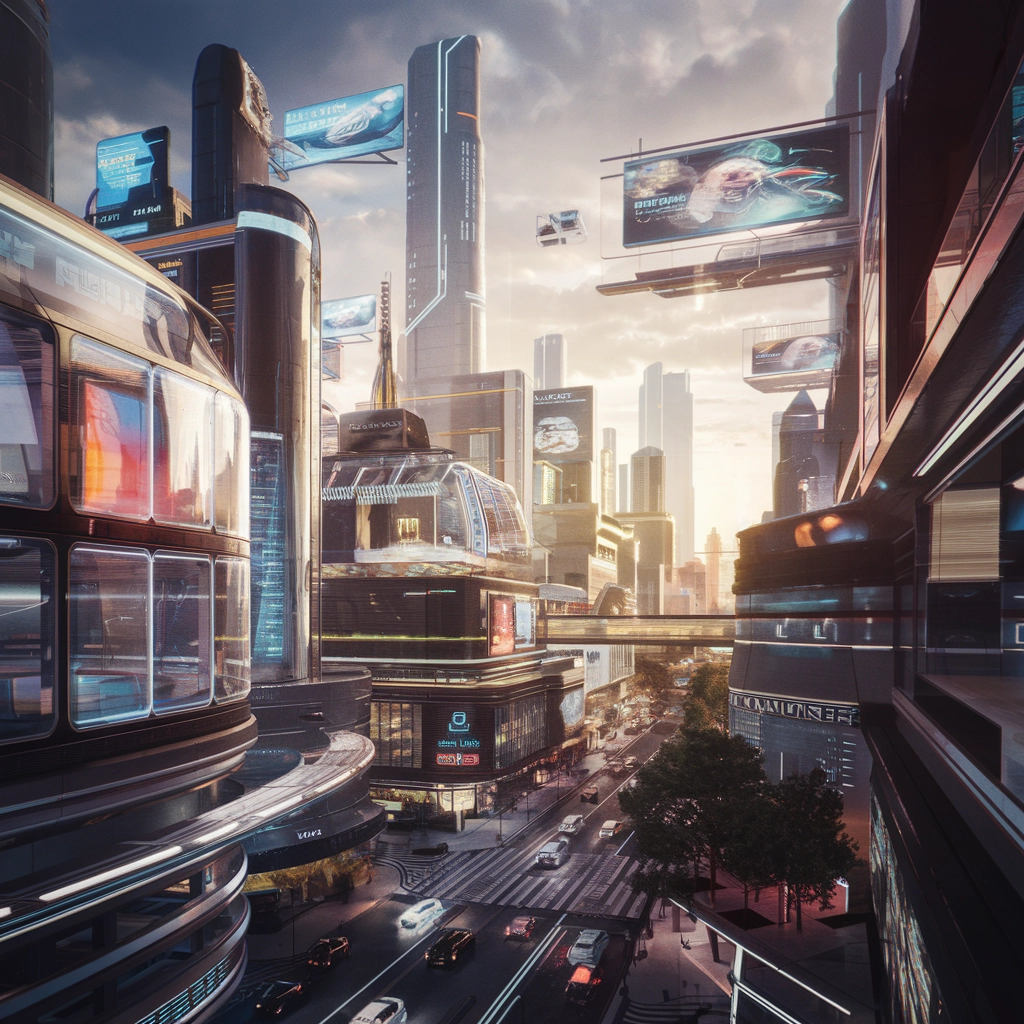 Skyline al Neon: Sogno Urbano Futuristico