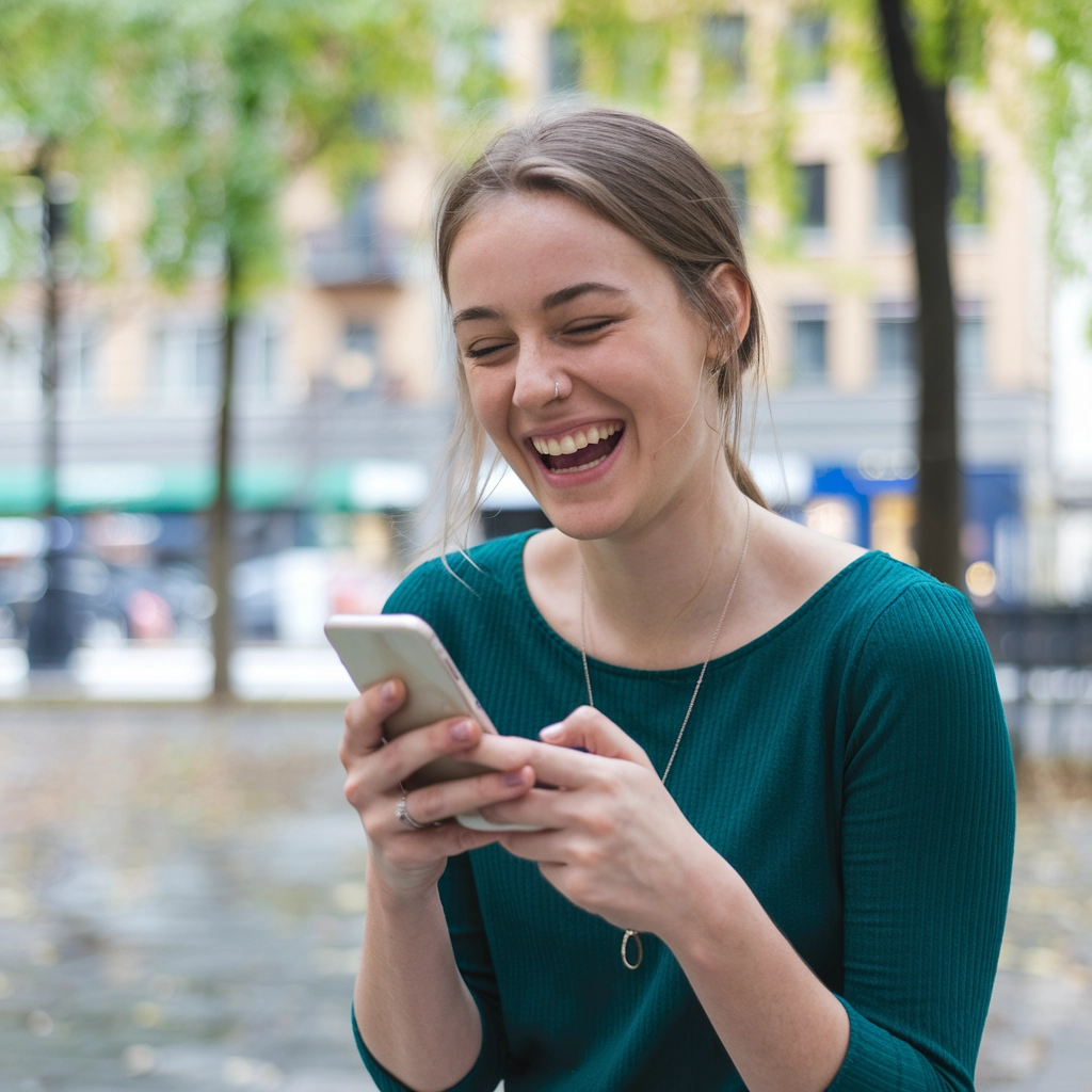 Foto Candid al Parco Cittadino con Smartphone