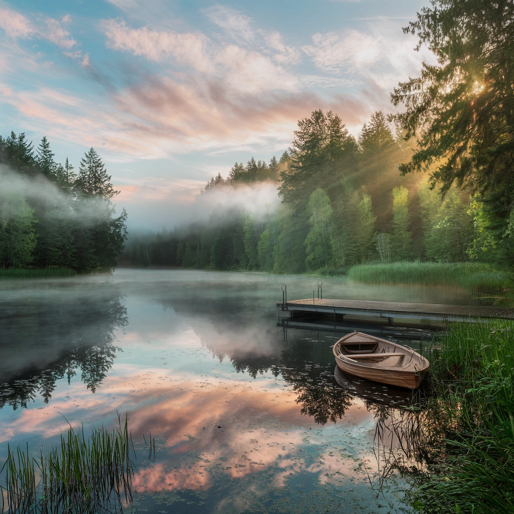 Mattina Nebbiosa al Lago