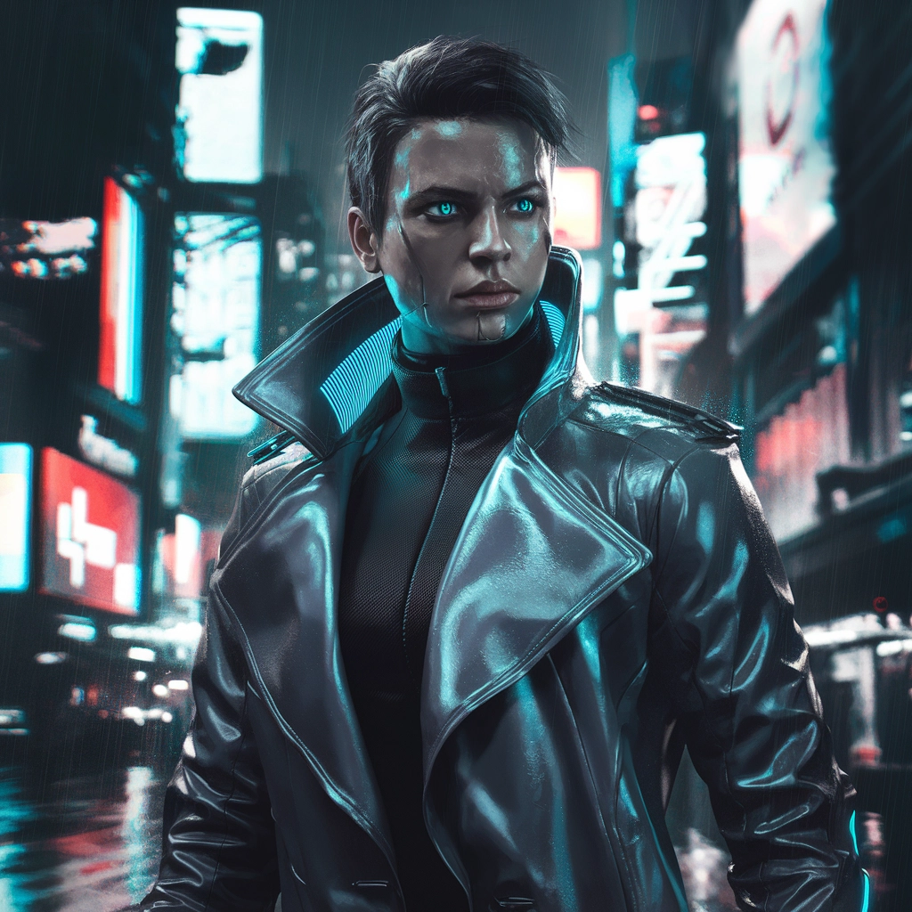 Ritratto di Detective Cyberpunk