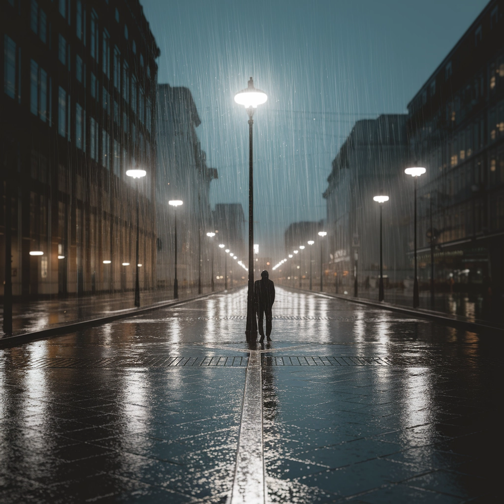 Solitudine in una Notte Piovosa