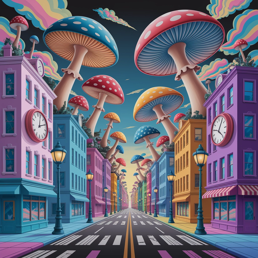 Paesaggio Urbano Pop-Surreale e Fantasioso