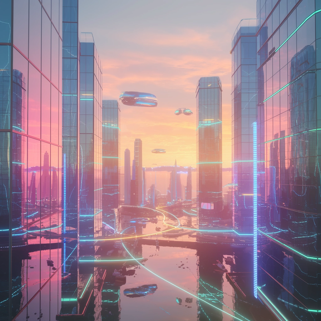 Paesaggio Urbano Futuristico Prismatico