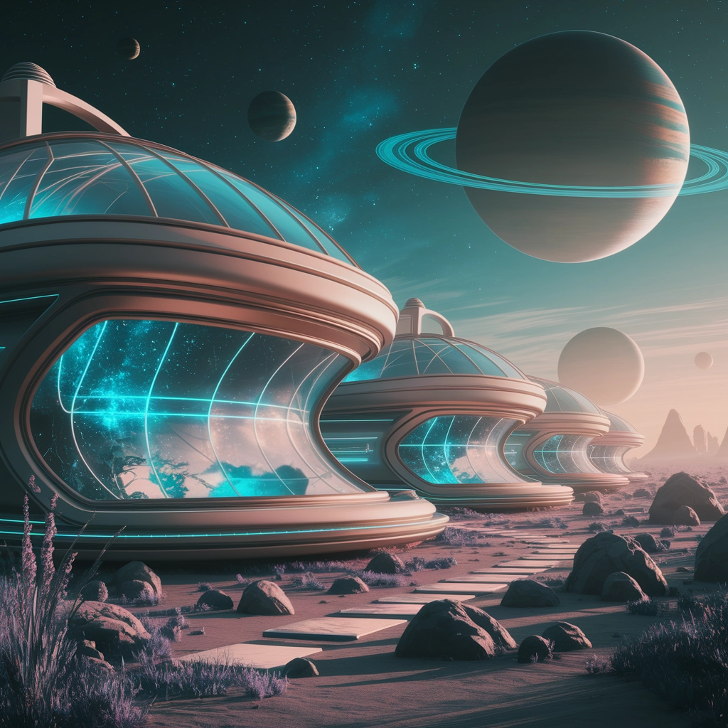 Oasi Futuristica sulla Casa Spaziale