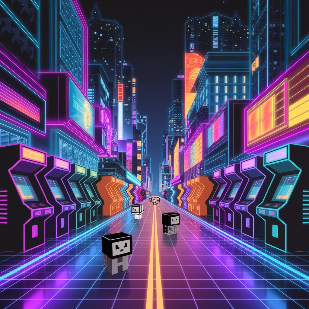 Città Arcade Pixel Neon