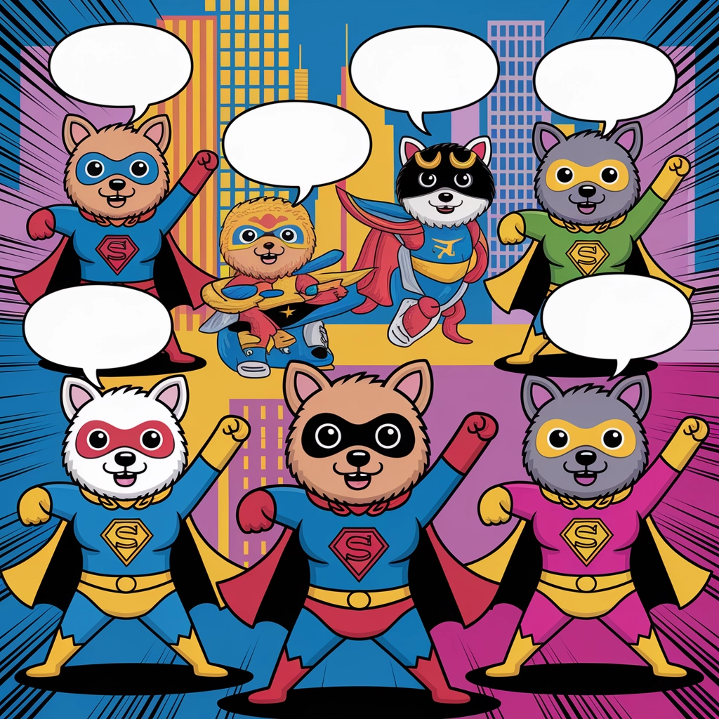 Animali Supereroi Stravaganti nella Città dei Fumetti