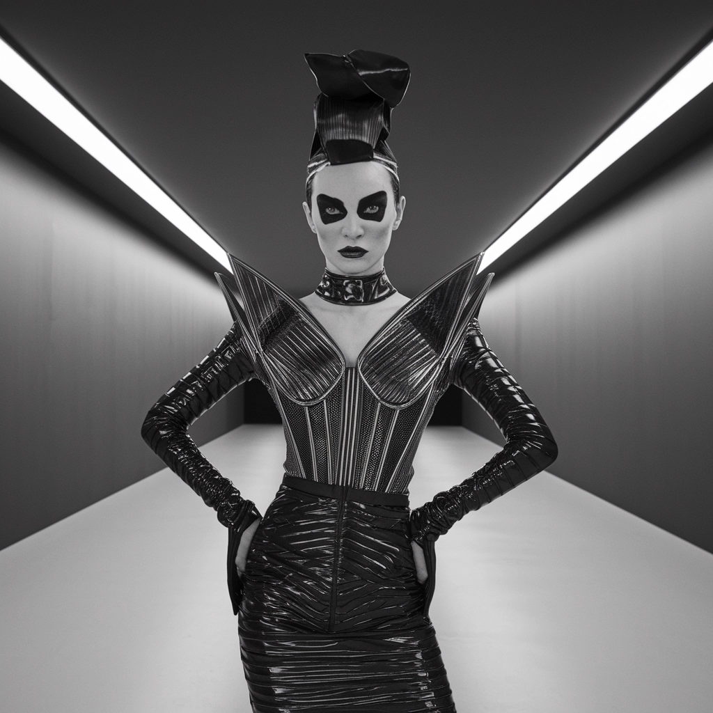 Muse Editoriale: Ritratto di Moda Futuristica