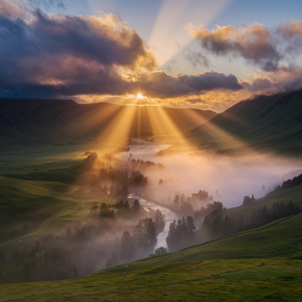 Alba sulla Valle Nebbiosa