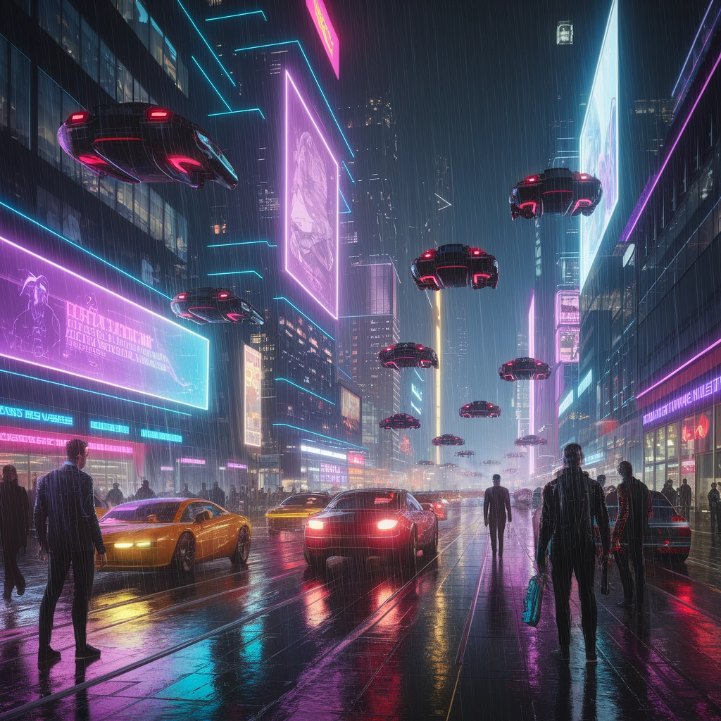 Notti al Neon: Paesaggio Urbano Cyberpunk