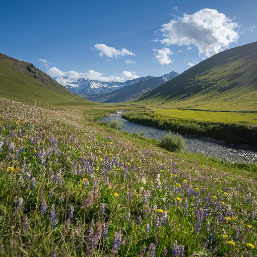 Serenità Primaverile: Paesaggio di Prato Fiorito