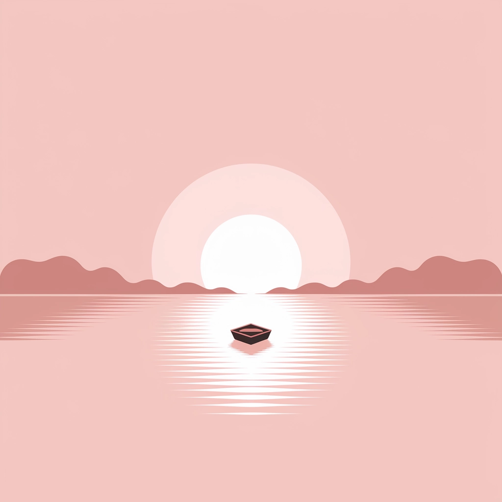 Alba Minimalista e Tranquilla sul Lago