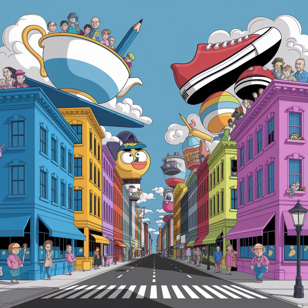 Paesaggio Urbano Pop-Surrealista Fantasioso