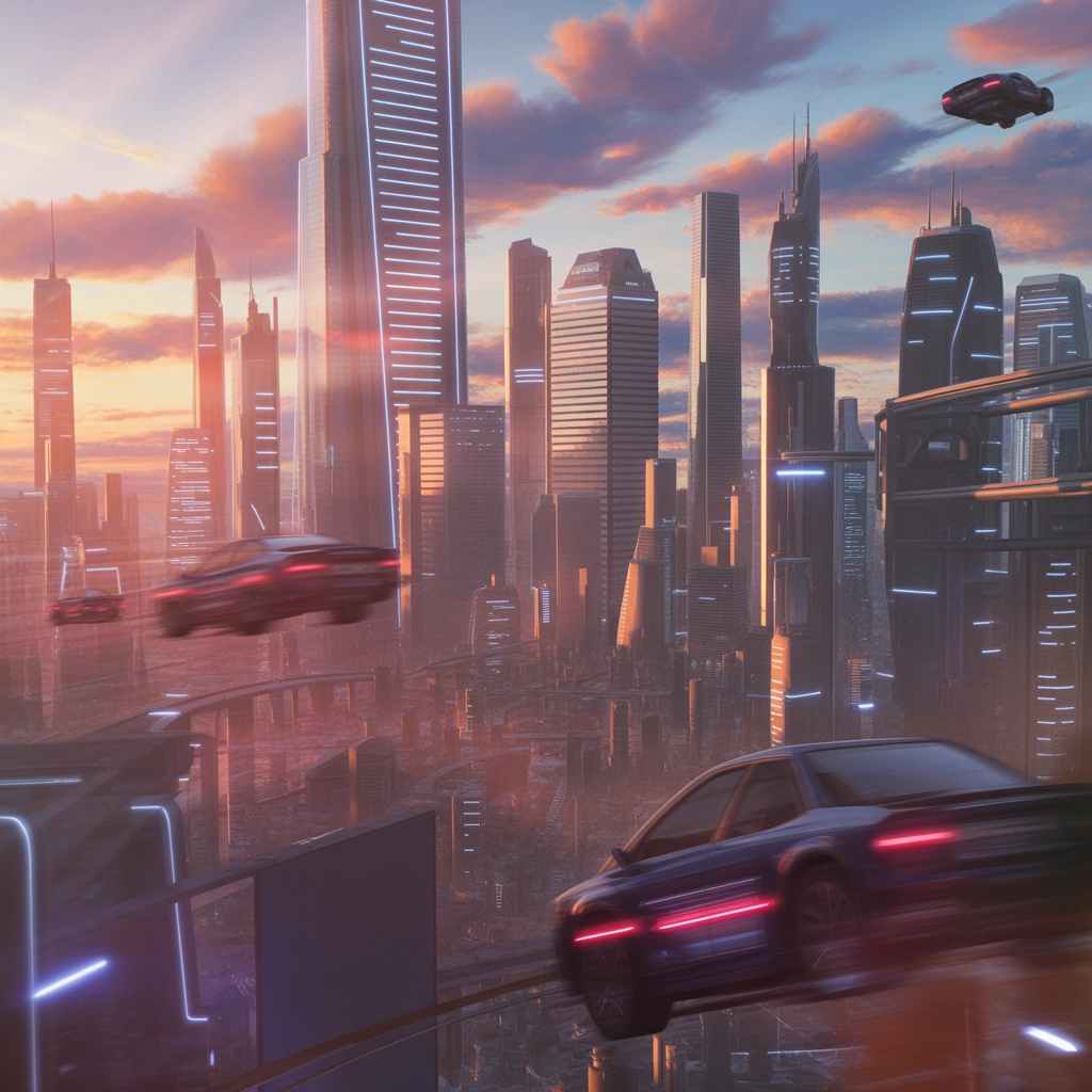 Sogni al Neon: Paesaggio Urbano Futuristico in Stile Anime