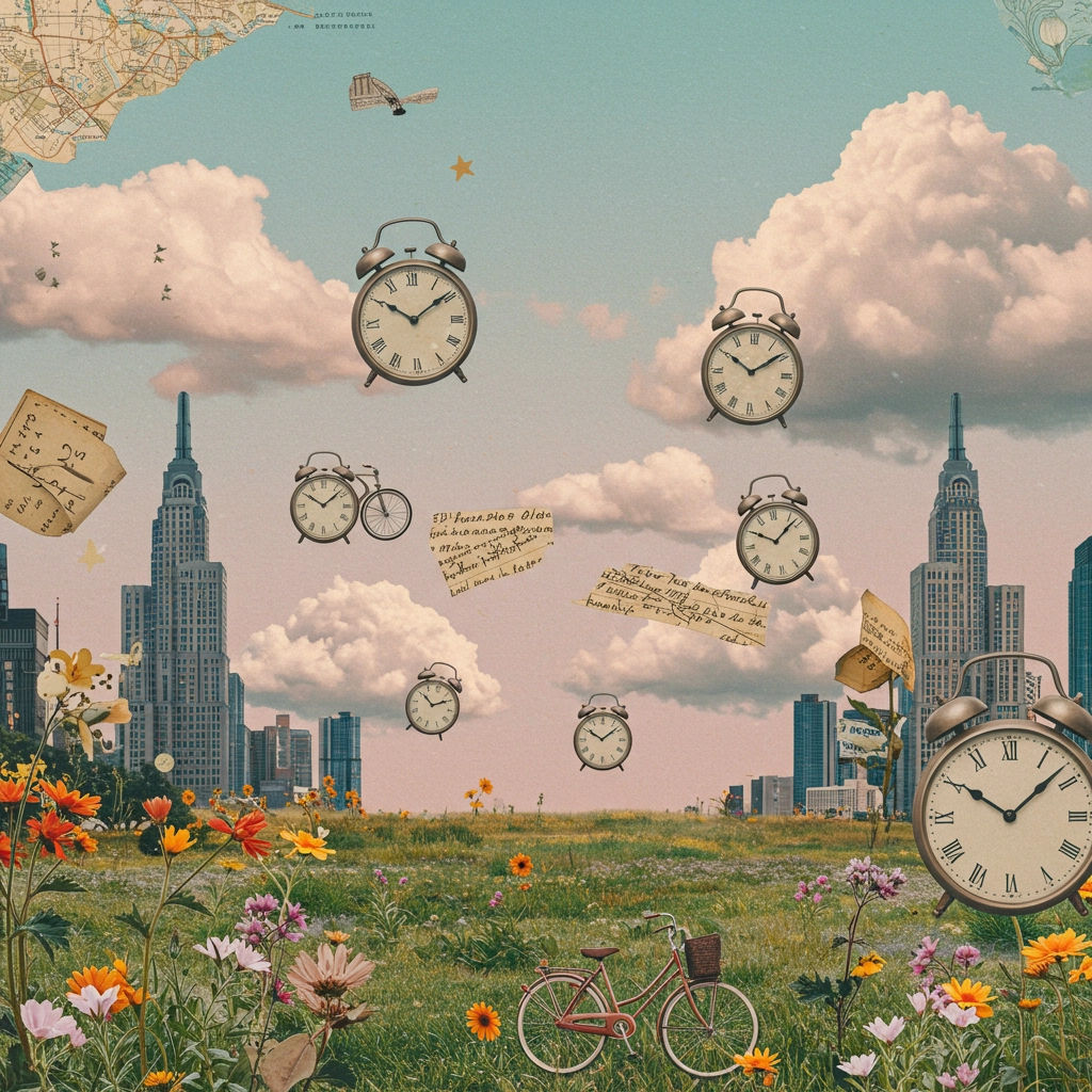 Collage Surreale di Paesaggi Onirici