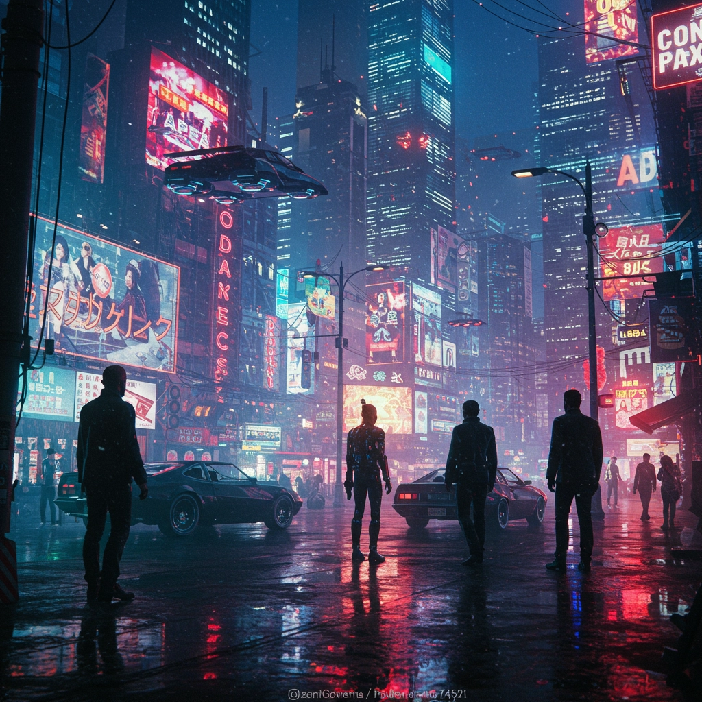 Sogni al Neon: Metropoli Cyberpunk