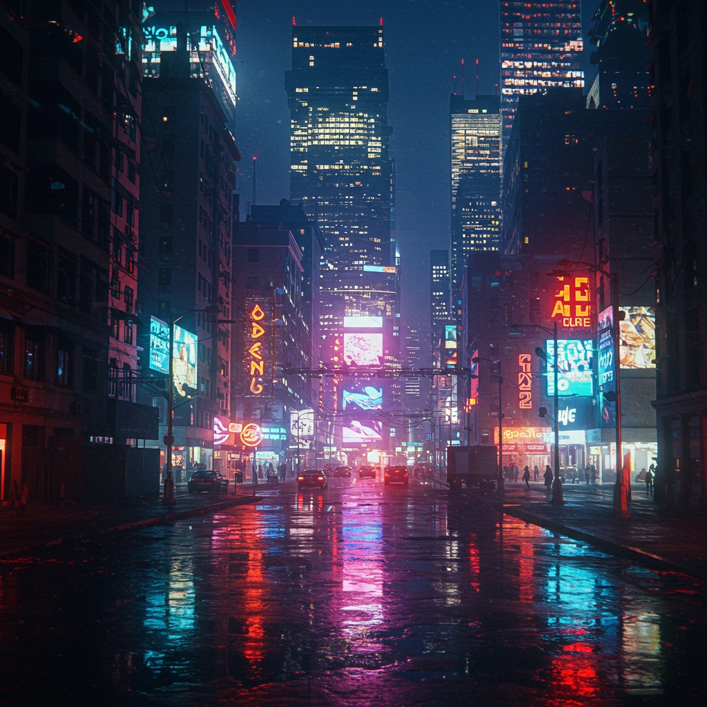 Metropoli al Neon in Glitch
