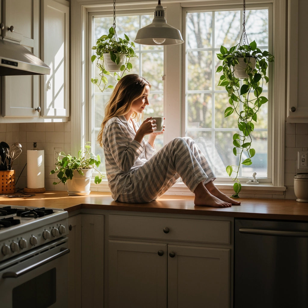 Stile di vita in una mattina soleggiata