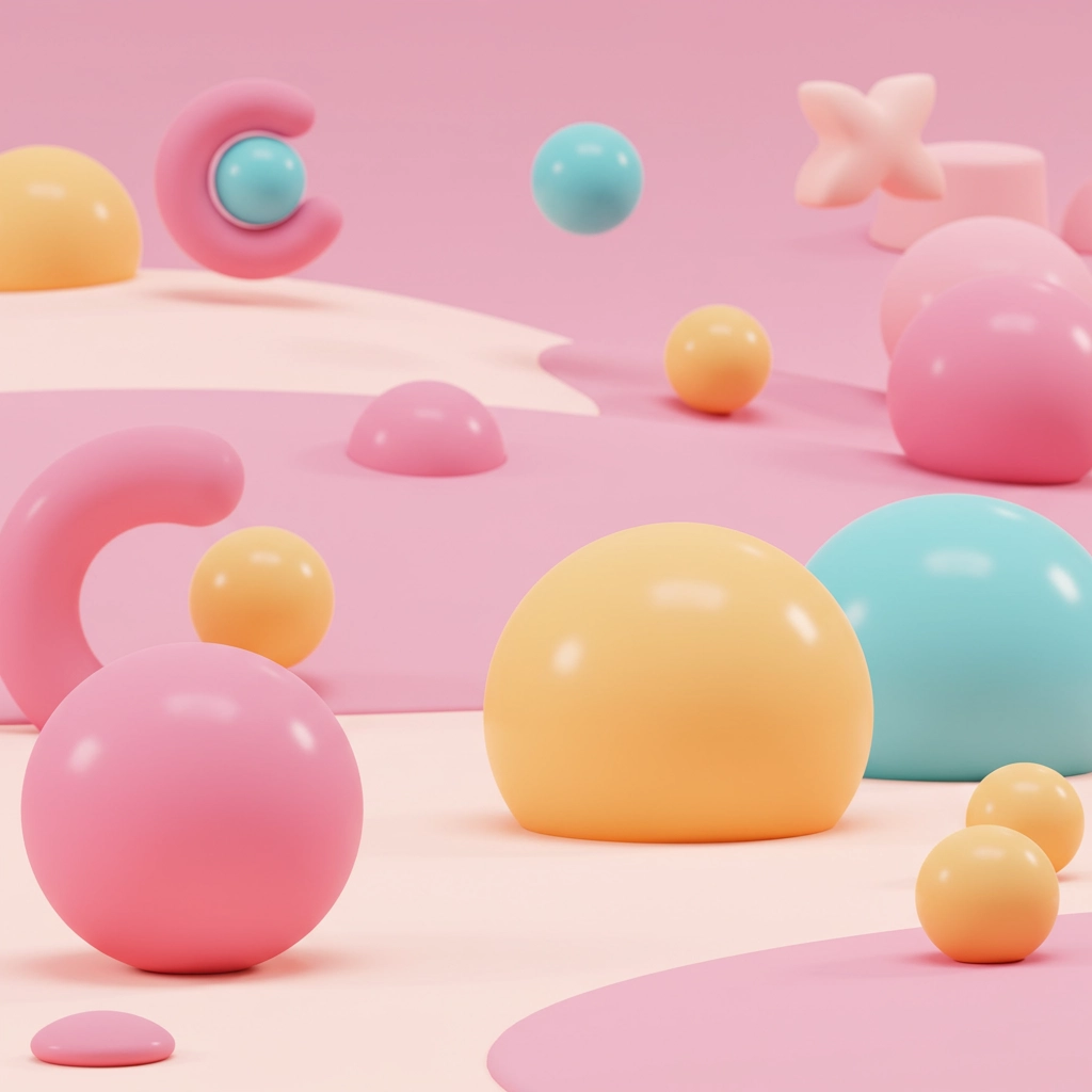 Parco giochi 3D soffice e fantasioso