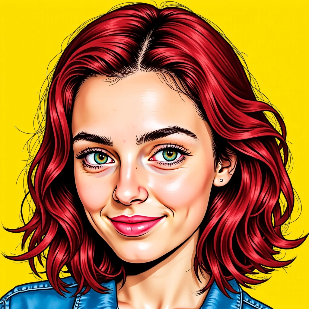 AI-generated slika Generator slik AI v ilustriranem pop stilu