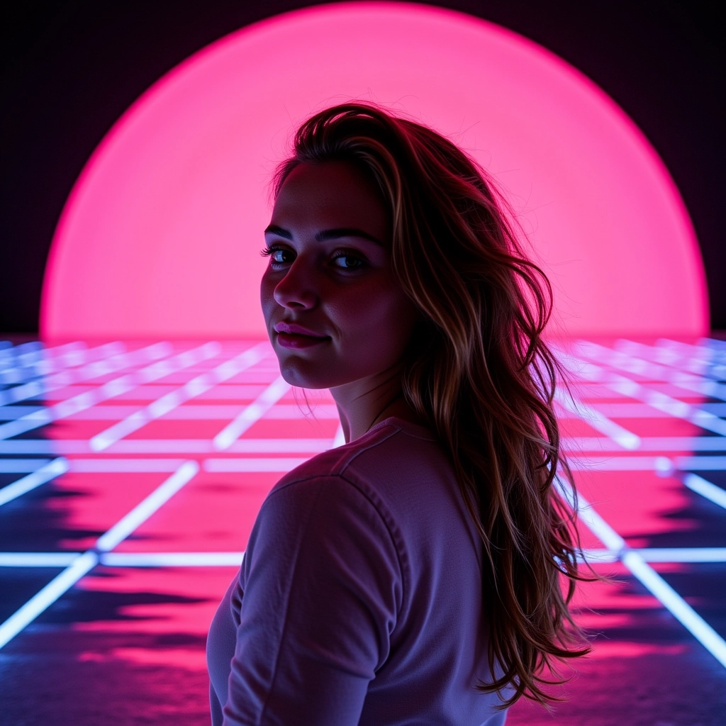 AI-generated obrázok Retrowave AI generátor obrázkov