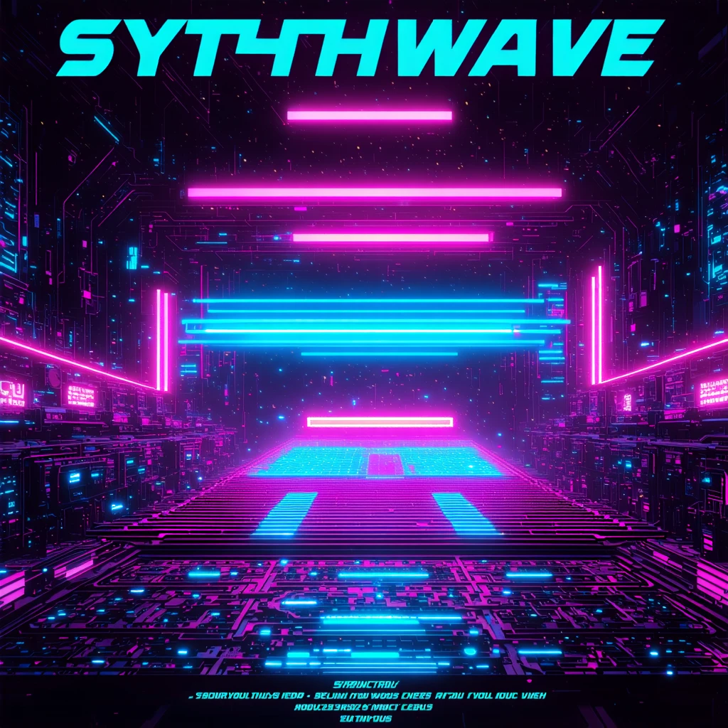 Copertina di Album Musicale per Synthwave