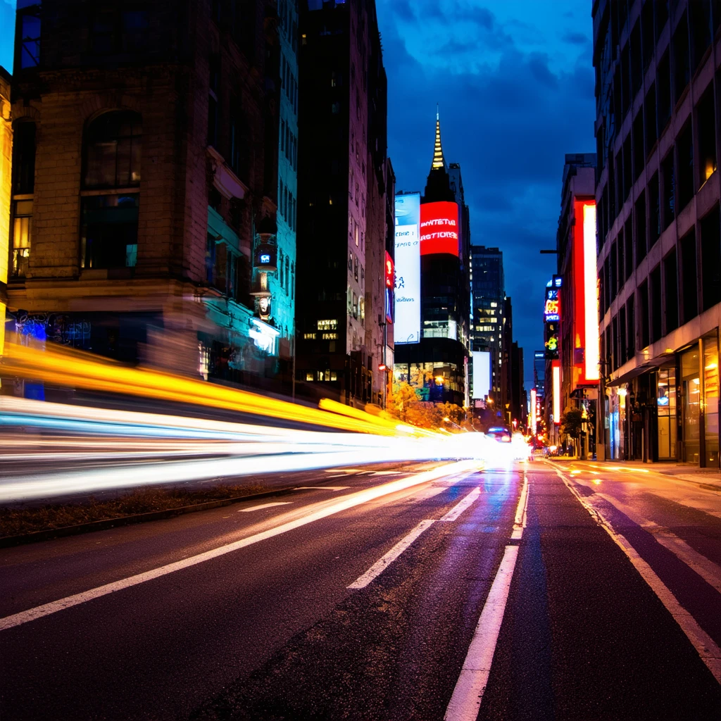 Fotografia Notturna Urbana (Scie Luminose delle Auto)
