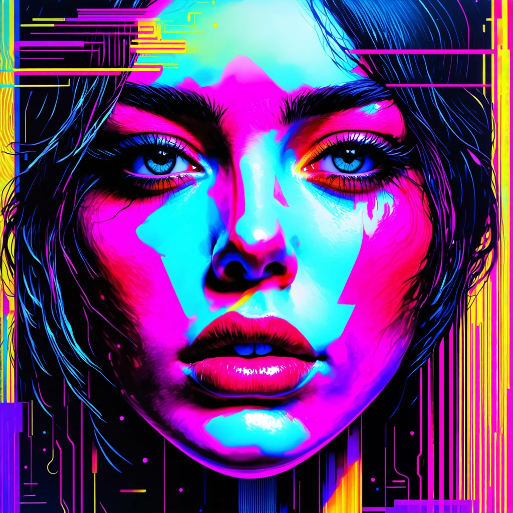 Abstraktní portrét pro moderní galerii