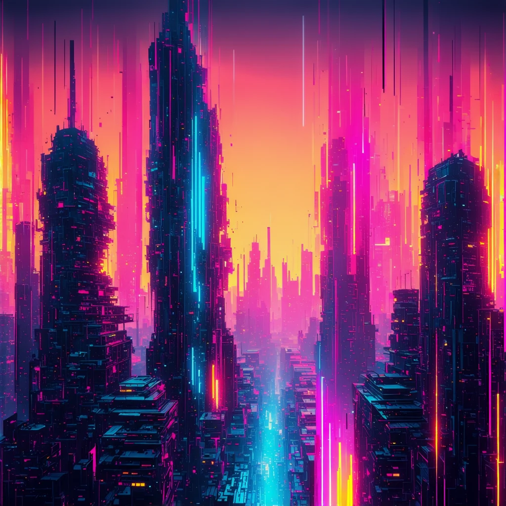 Poster di Paesaggio Urbano Futuristico