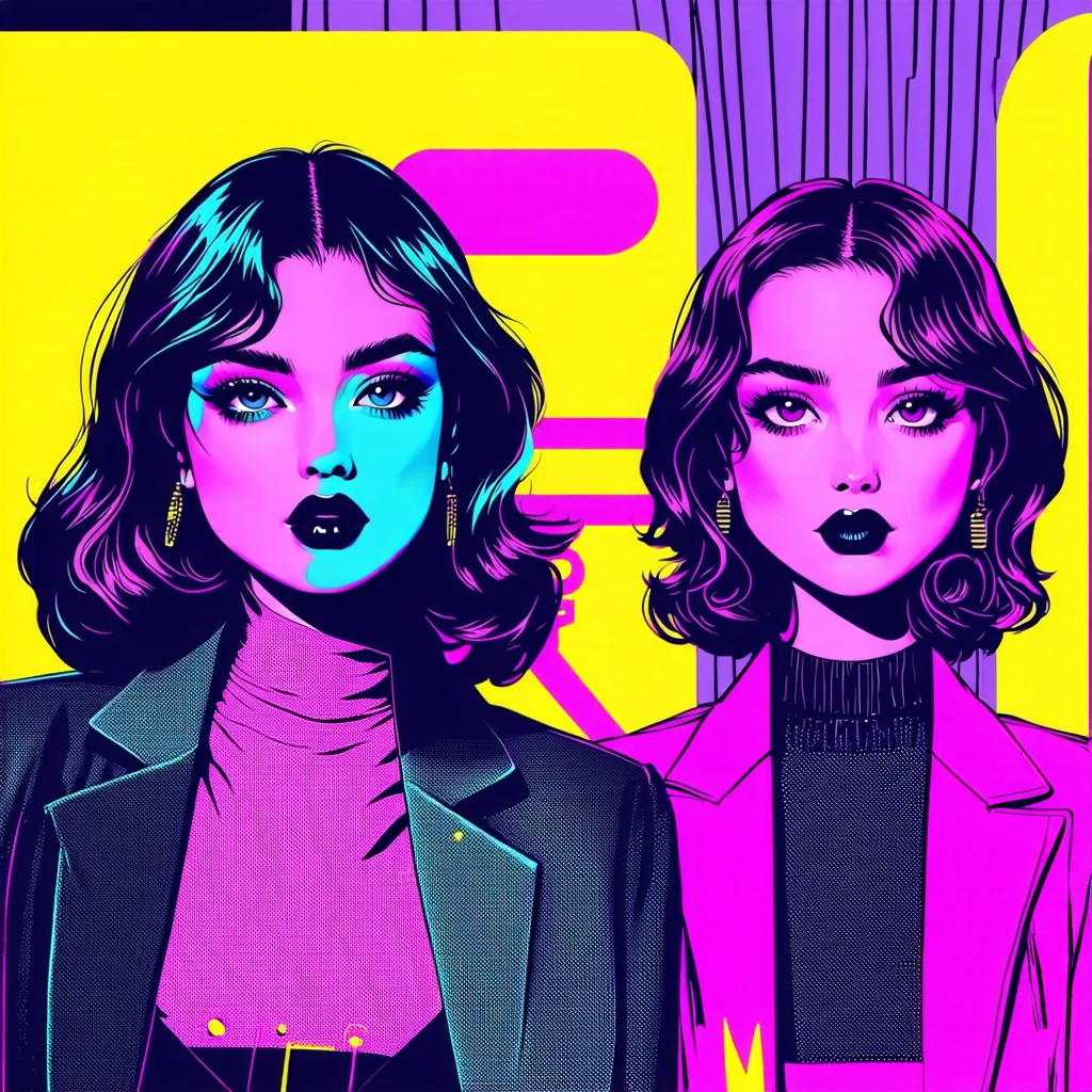 Illustrazione Editoriale di Moda Moderna