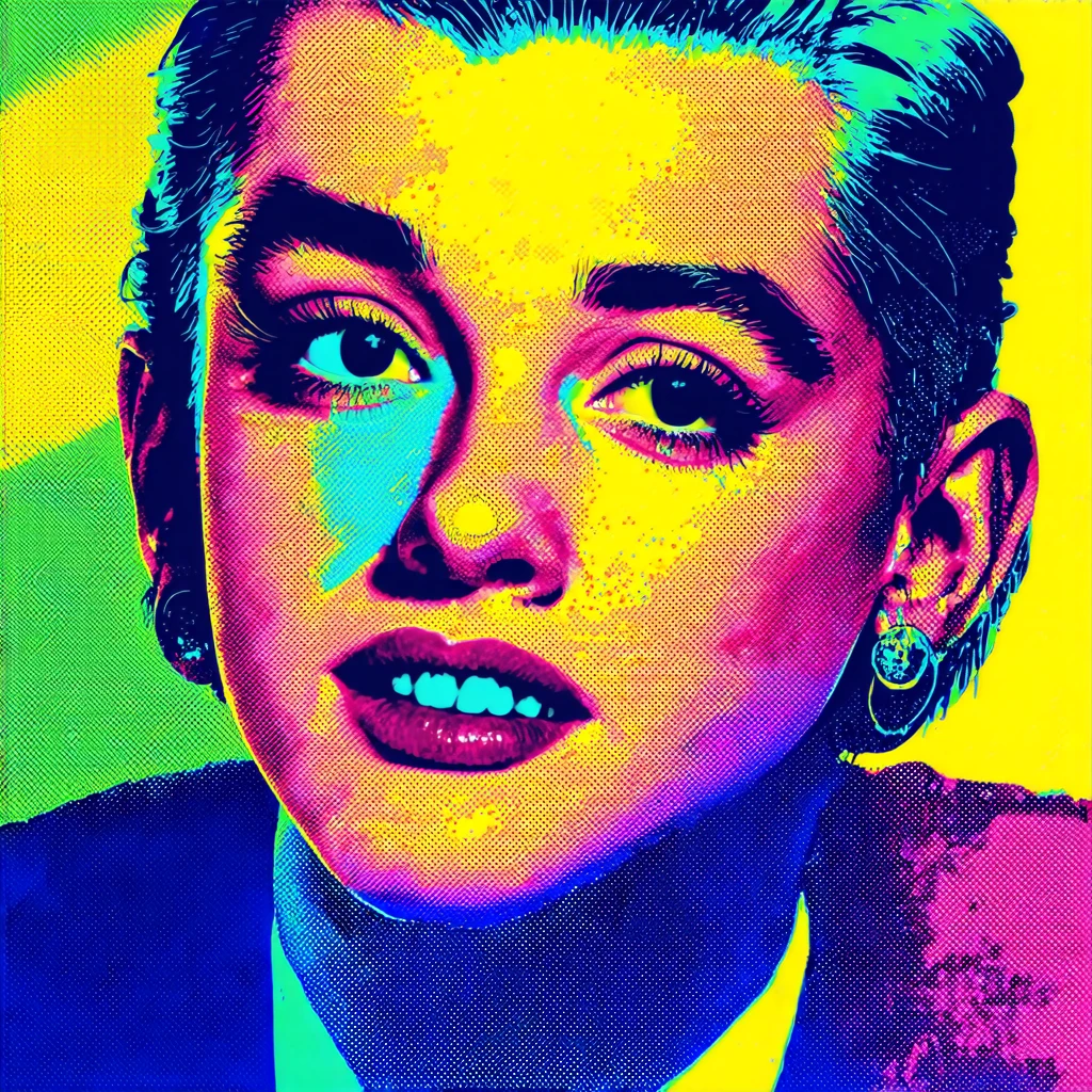 Ritratto di una celebrità in stile Pop Art