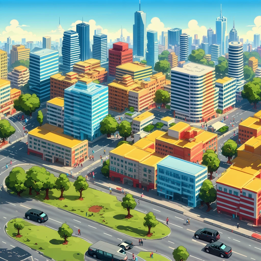 Panoramica della città per la pianificazione urbana