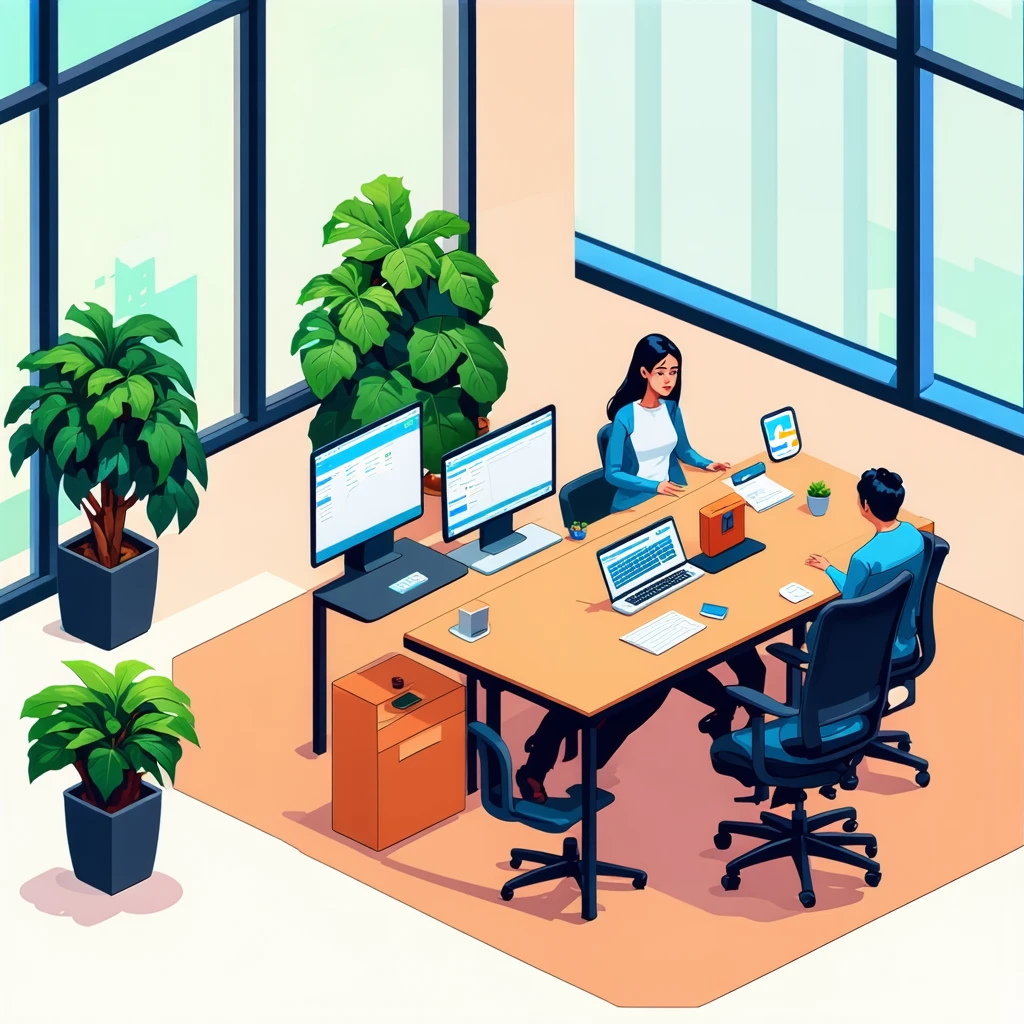 Spazio di Lavoro Moderno in Ufficio