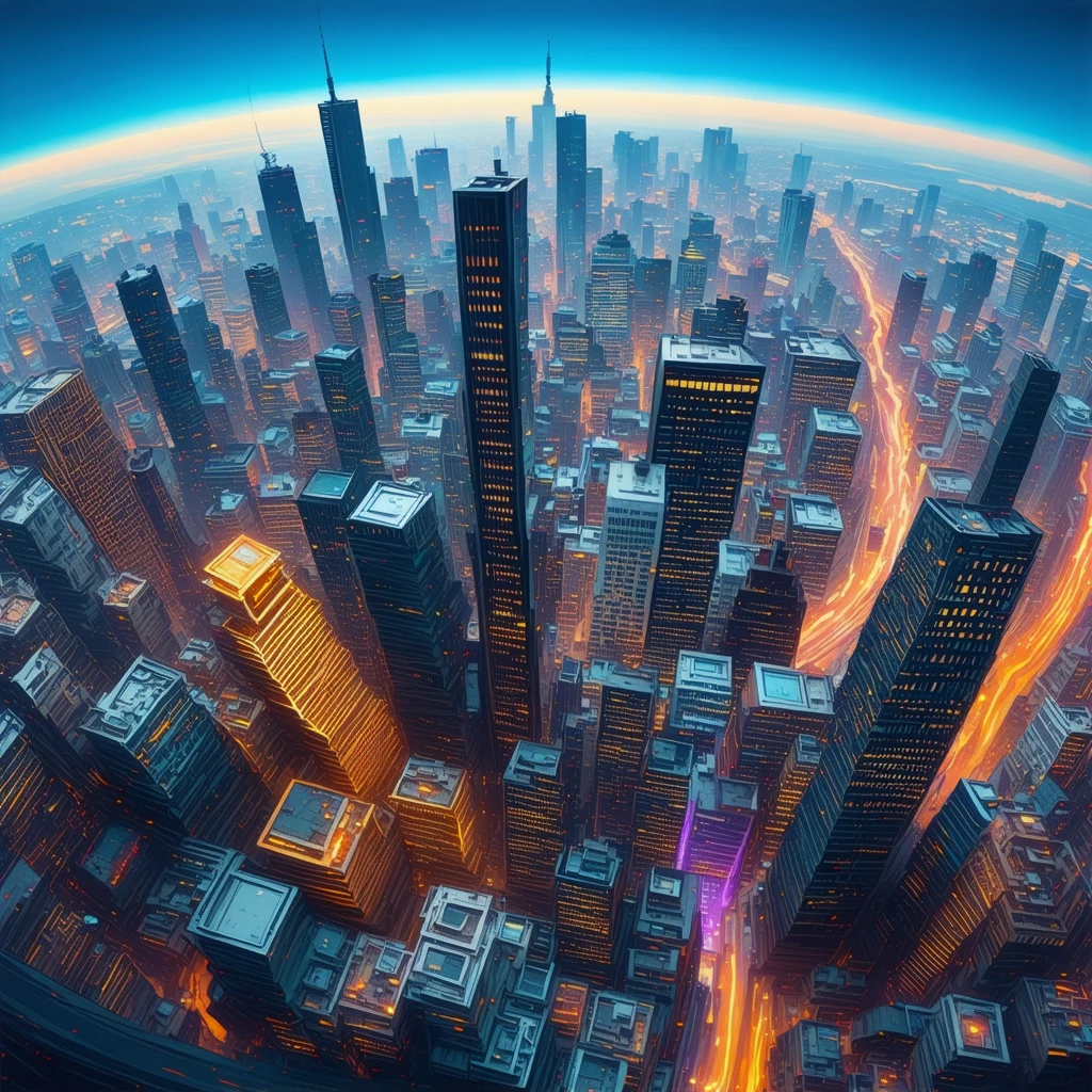Skyline della città per social media e poster