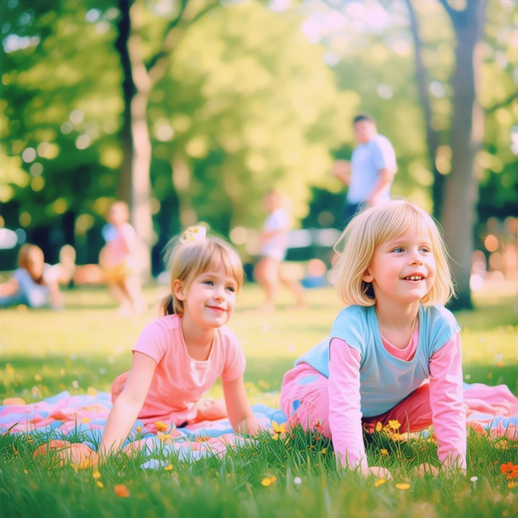 Ritratti all'aperto di bambini
