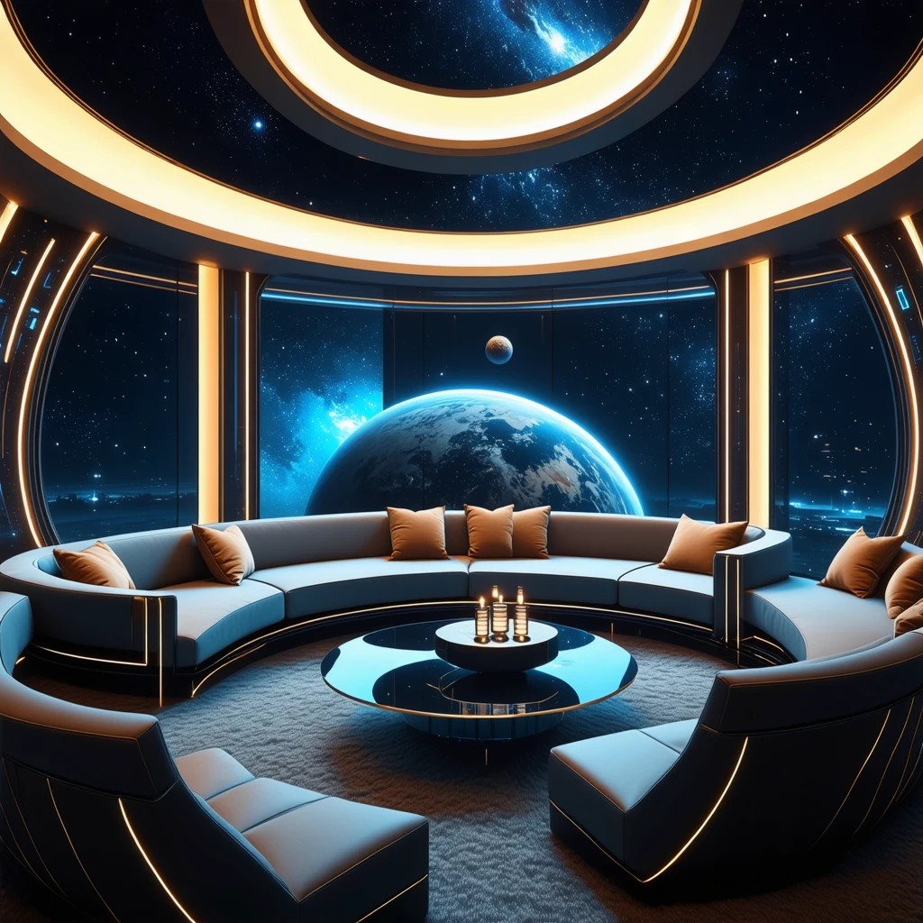 Lounge di Hotel Spaziale di Lusso