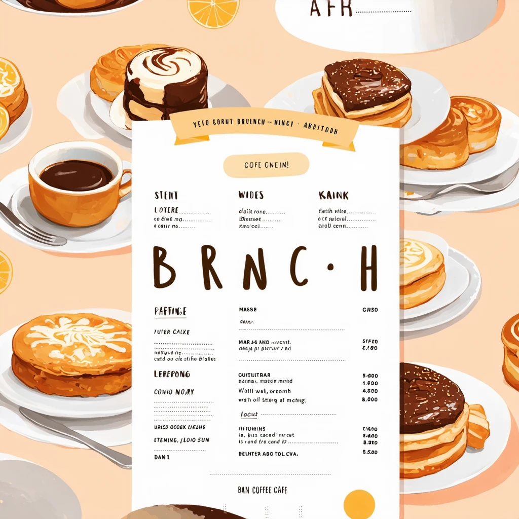 Casual Café Brunch Menu