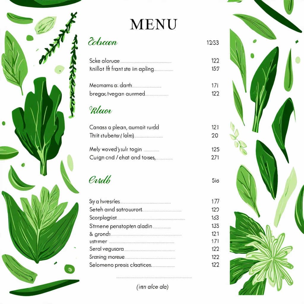 Modern Vegan Bistro Menu